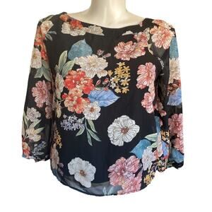 Papermoon Floral Blouse Size L
